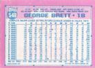 1991 Topps Micro #540 George Brett Back