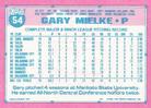 1991 Topps Micro #54 Gary Mielke Back