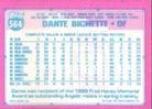 1991 Topps Micro #564 Dante Bichette Back