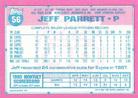 1991 Topps Micro #56 Jeff Parrett Back