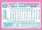 1991 Topps Micro #57 Jack Howell Back