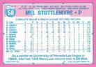 1991 Topps Micro #58 Mel Stottlemyre Back