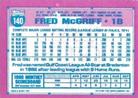 1991 Topps Micro #140 Fred McGriff Back