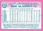 1991 Topps Micro #221 Don Slaught Back