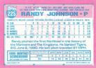 1991 Topps Micro #225 Randy Johnson Back