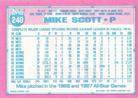 1991 Topps Micro #240 Mike Scott Back