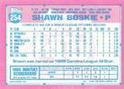 1991 Topps Micro #254 Shawn Boskie Back