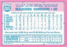 1991 Topps Micro #283 Marquis Grissom Back