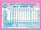1991 Topps Micro #284 Bill Spiers Back