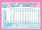 1991 Topps Micro #287 Mark Grant Back