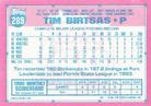 1991 Topps Micro #289 Tim Birtsas Back