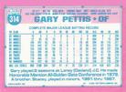 1991 Topps Micro #314 Gary Pettis Back