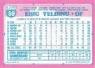 1991 Topps Micro #59 Eric Yelding Back