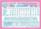 1991 Topps Micro #334 Todd Benzinger Back