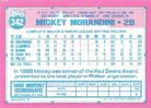1991 Topps Micro #342 Mickey Morandini Back