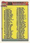 1991 Topps Micro #366 Checklist 3 of 6 Front