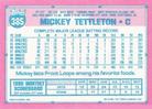 1991 Topps Micro #385 Mickey Tettleton Back