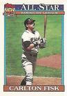 1991 Topps Micro #393 Carlton Fisk Front