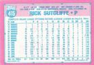 1991 Topps Micro #415 Rick Sutcliffe Back