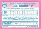 1991 Topps Micro #426 Joe Grahe Back