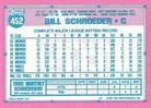 1991 Topps Micro #452 Bill Schroeder Back