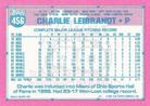 1991 Topps Micro #456 Charlie Leibrandt Back