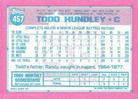 1991 Topps Micro #457 Todd Hundley Back