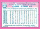 1991 Topps Micro #460 Dave Stieb Back