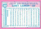 1991 Topps Micro #469 Chet Lemon Back