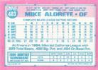 1991 Topps Micro #483 Mike Aldrete Back