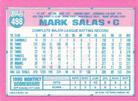 1991 Topps Micro #498 Mark Salas Back