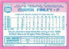 1991 Topps Micro #505 Chuck Finley Back
