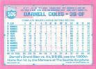1991 Topps Micro #506 Darnell Coles Back