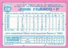 1991 Topps Micro #510 John Franco Back