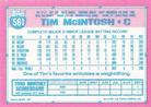 1991 Topps Micro #561 Tim McIntosh Back