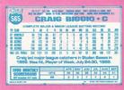 1991 Topps Micro #565 Craig Biggio Back