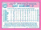 1991 Topps Micro #569 Curt Schilling Back