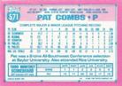 1991 Topps Micro #571 Pat Combs Back