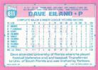 1991 Topps Micro #611 Dave Eiland Back
