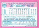 1991 Topps Micro #623 Jeff Blauser Back