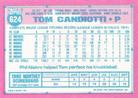 1991 Topps Micro #624 Tom Candiotti Back
