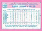 1991 Topps Micro #628 Greg Litton Back