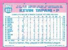 1991 Topps Micro #633 Kevin Tapani Back