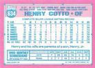 1991 Topps Micro #634 Henry Cotto Back