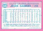 1991 Topps Micro #645 Juan Samuel Back