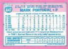 1991 Topps Micro #647 Mark Portugal Back