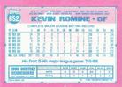 1991 Topps Micro #652 Kevin Romine Back