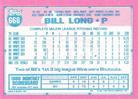 1991 Topps Micro #668 Bill Long Back