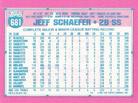 1991 Topps Micro #681 Jeff Schaefer Back