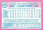 1991 Topps Micro #682 Ray Lankford Back